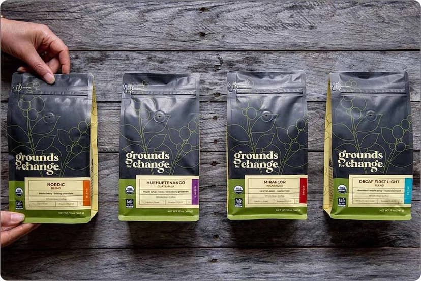 Grounds for Change coffee sampler.