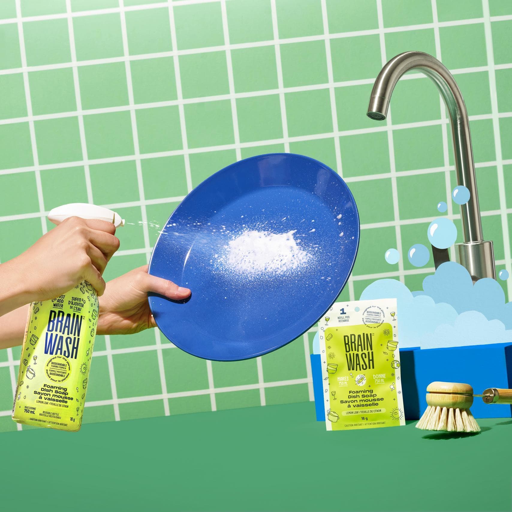 Brain Wash sells household cleaners, as well as dish soap and hand soap. – Photo courtesy of Brain Wash
